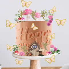 LXASIY flowers accent cake layers with color and charm.
