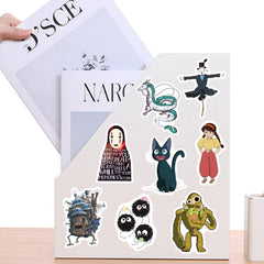 LXYRDHOQPW Hayao Miyazaki stickers on laptop add durable color