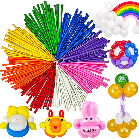 LXZFCRG 260 balloons pack hero view for colorful party decorations and creativity