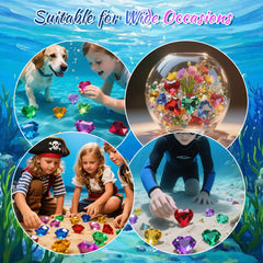 Lxzyu pool diving gems treasure set 40mm assorted colors for underwater hunts