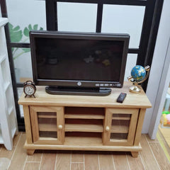 Lynkaye dollhouse fireplace miniature with wooden texture adds vintage warmth.