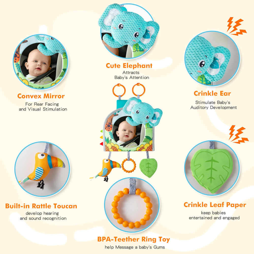Lynncare large baby-safe mirror for visual exploration and self-viewing.