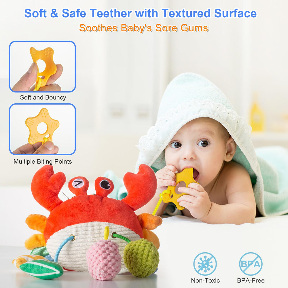 Lynncare car seat toy BPA-free teether for soothing gums