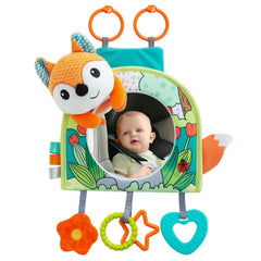 Lynncare car seat toy with fox design engaging baby during rides
