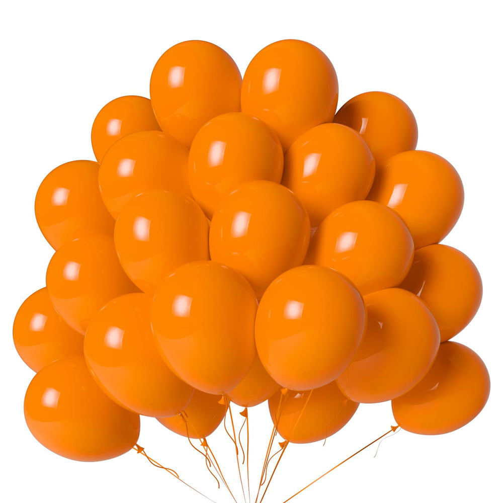 LYNSP orange 12 inch balloons pack for festive party decor