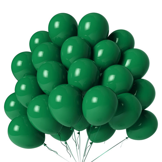 LYNSP dark green balloons 12-inch pack for versatile party decor