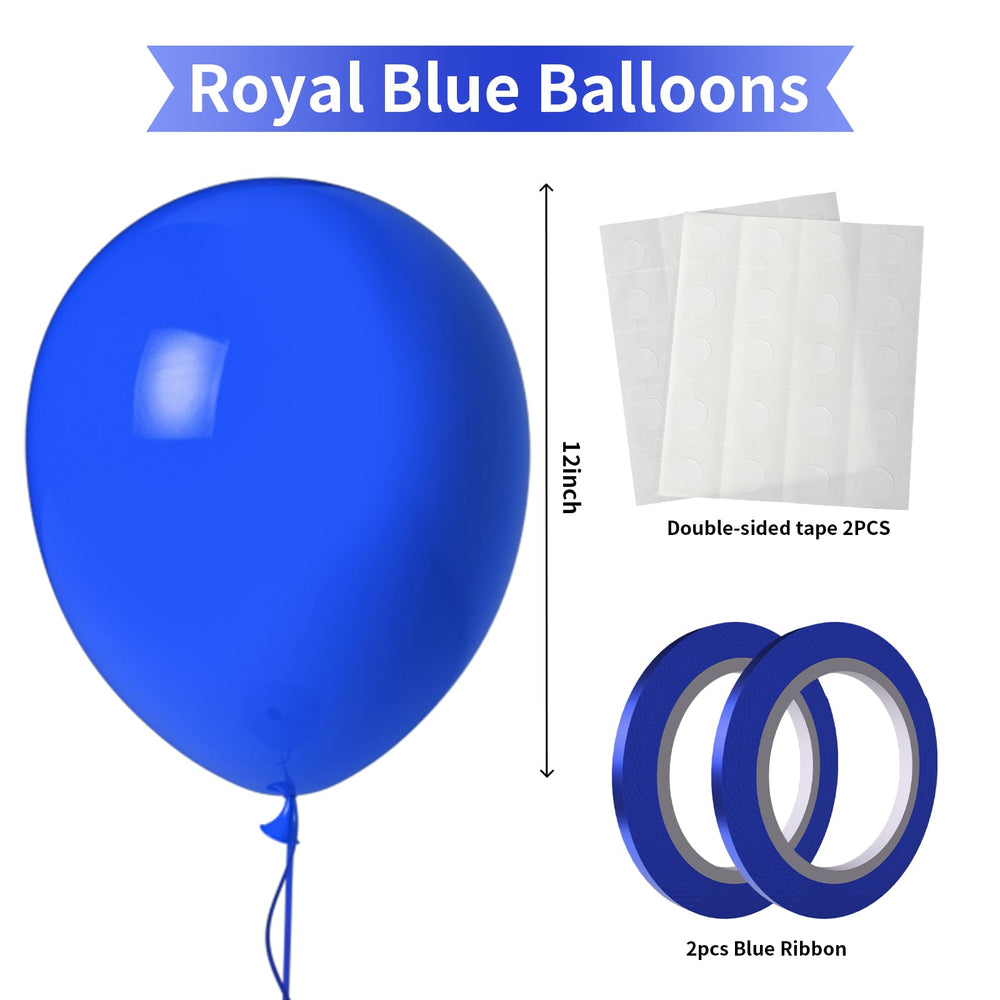 LYNSP royal blue balloon kit for elegant wedding decor and graduation celebrations.
