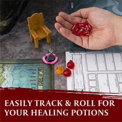 LYNX Healing Potion Tokens in use at the table during sessions.