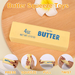 Lyreh squeeze butter toy squeezing action, slow rising feel for calm concentration.