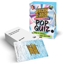 Lyrically Correct finish-the-lyrics cards display for easy selection and fun rounds