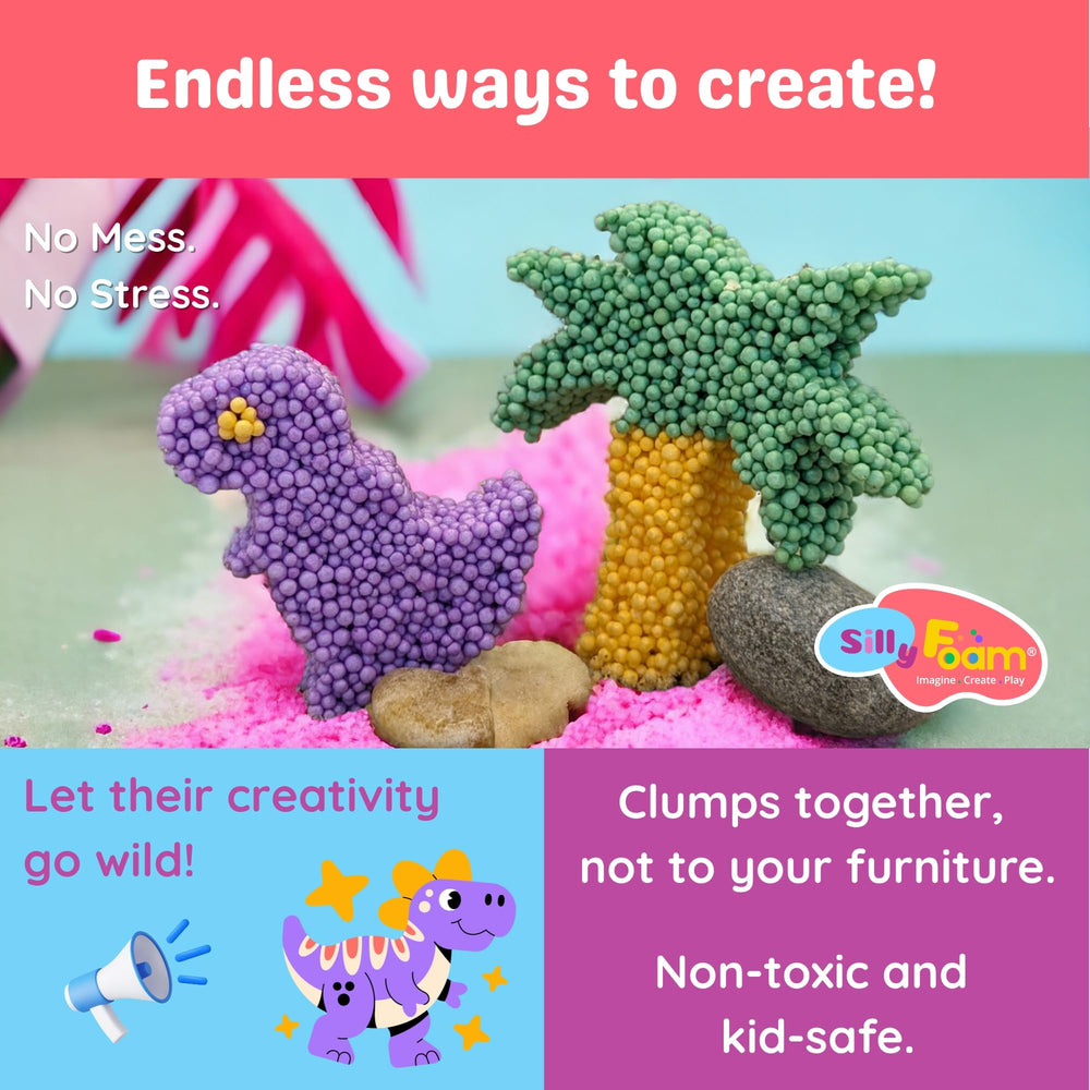 Silly Foam beads in a sensory bin for exploration