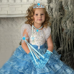 Lyrow princess crown wig combo for graceful princess looks