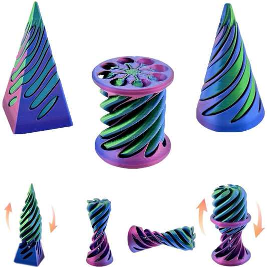 Lyzbbsoy impossible cone detail highlighting precise 3D printing and smooth finish for desktop display.