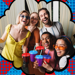 Lzuhoa 16oz spider cups offer sturdy plastic for party beverages