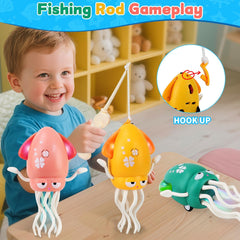 LZZAPJ octopus fishing-rod play encourages imaginative role-play.