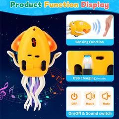 LZZAPJ octopus obstacle-sensor head helps babies chase and explore safely.