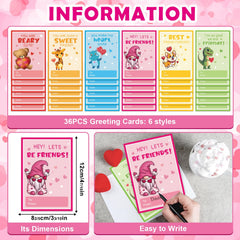 M AMFEOV valentines day card set designed for classroom exchanges and sharing.