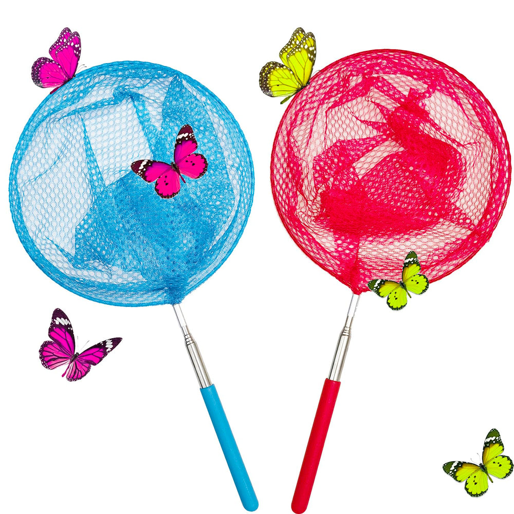 M-jump kids telescopic butterfly net extended for easy catching outdoors.