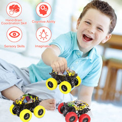 M SANMERSEN 360-degree stunt car demonstrates thrilling spins for toddlers.
