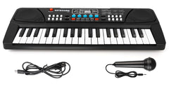 M SANMERSEN 37-key keyboard front view ideal for beginner practice.