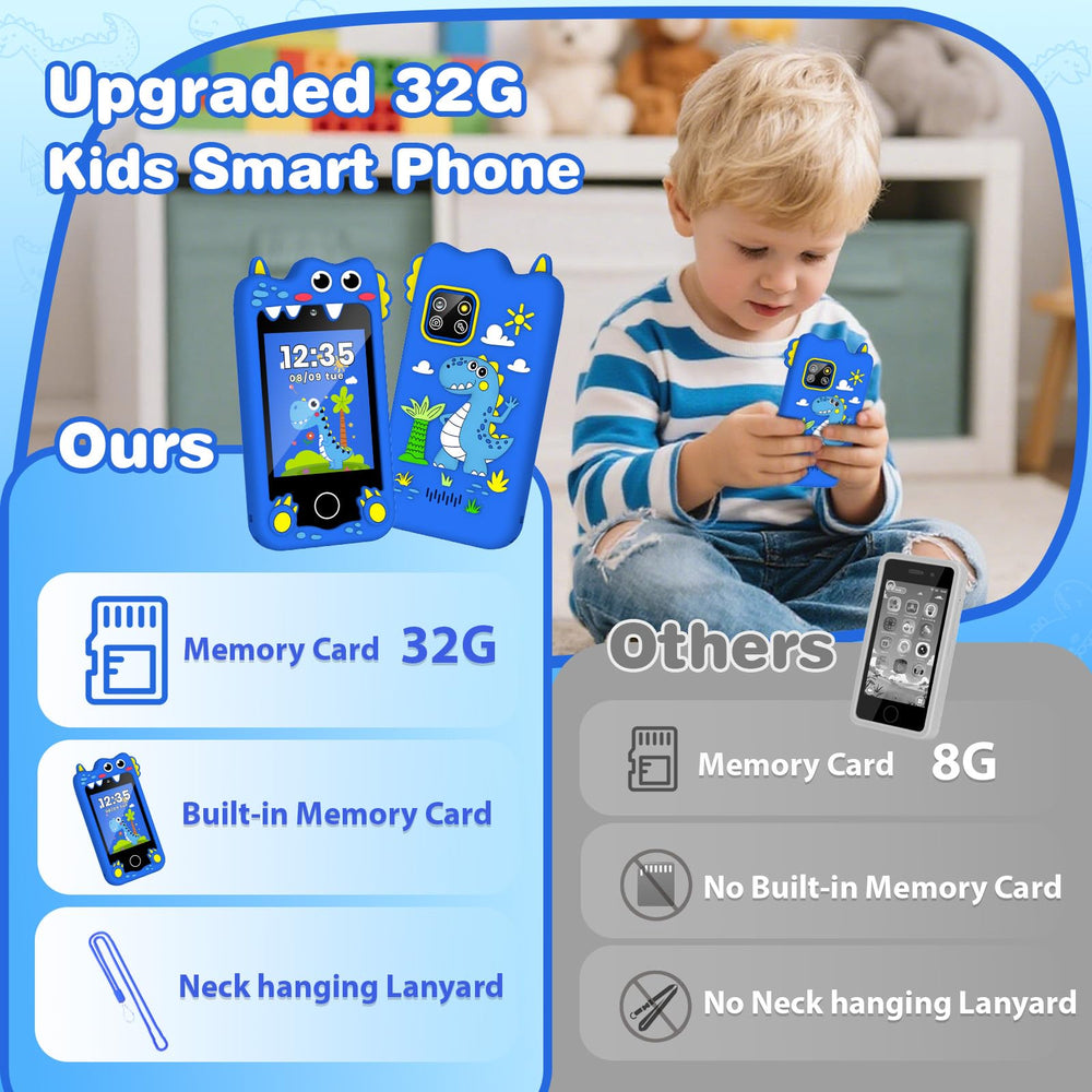 M SANMERSEN Dinosaur Kids Smartphone offers 28 learning games for early skills