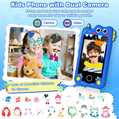 M SANMERSEN Dinosaur Kids Smartphone includes MP3 player for kid-friendly music