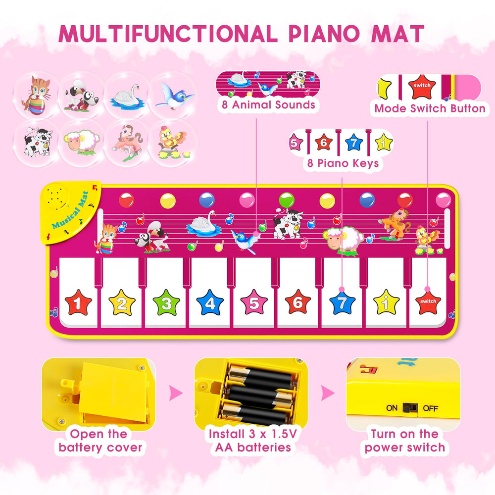M SANMERSEN floor piano mat animal-sounds boosts sensory exploration and engagement.