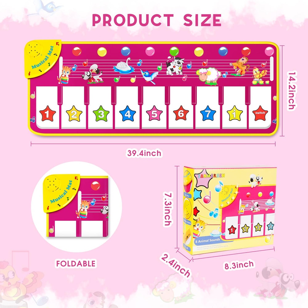 M SANMERSEN floor piano mat toddler gift promotes early learning and joyful exploration.
