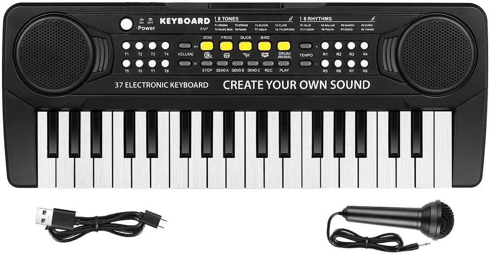 M SANMERSEN Kid Keyboard Piano front view with 37 keys for early music exploration