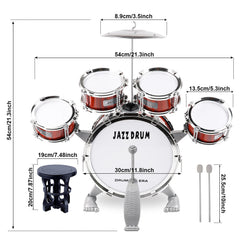 M SANMERSEN kid-friendly drum kit promotes focus and coordination.