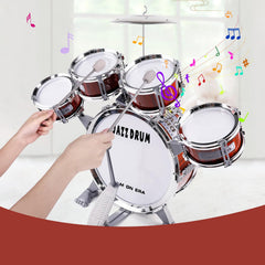 M SANMERSEN soft-head drumsticks enable gentle taps for small hands.