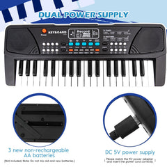 M SANMERSEN Kids Piano dual stereo speakers for richer sound
