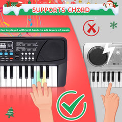 M SANMERSEN kids piano stereo speakers deliver richer sound for small room play.