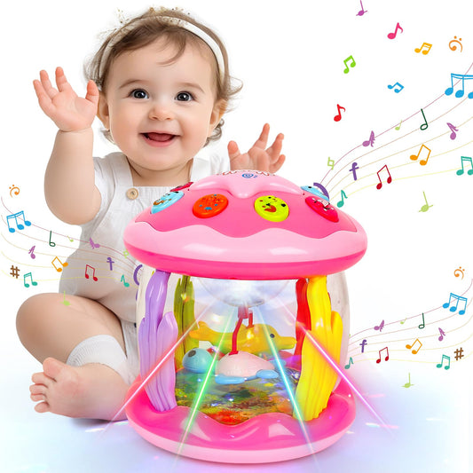 M SANMERSEN Ocean Rotating Projector captivates baby attention with lights