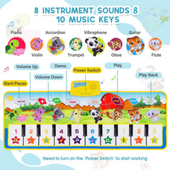 M SANMERSEN piano mat with 8 instrument sounds encourages musical exploration.