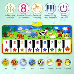M SANMERSEN Piano Mat animal sounds spark imagination during pretend play.