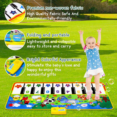 M SANMERSEN Piano Mat uses soft non-toxic fabric for toddlers.