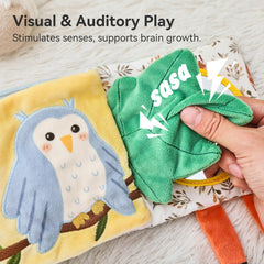 Macabaka Montessori 8-page layout invites curious fingers to discover colors and shapes