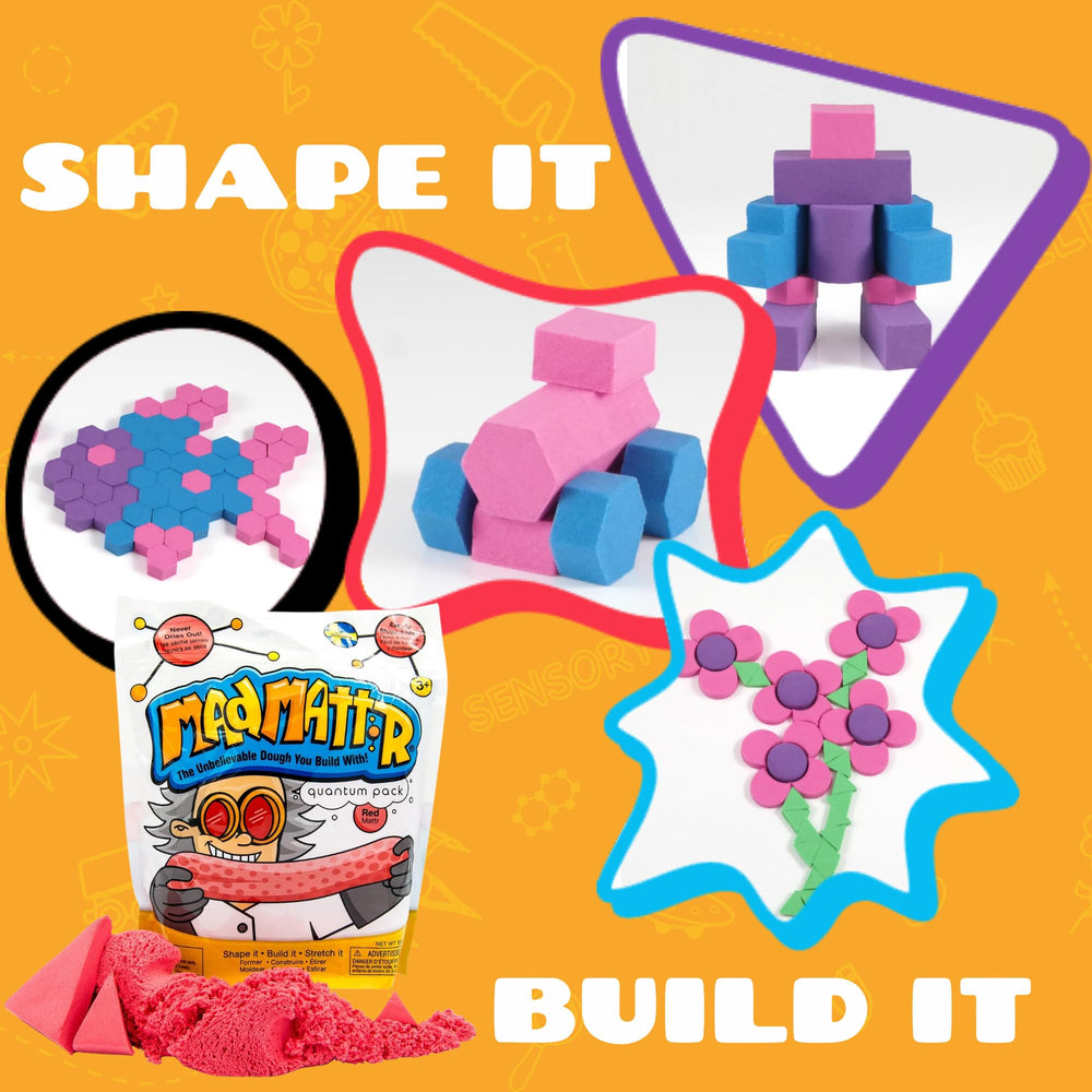 MAD MATTR red molding action demonstrates easy sculpting and endless play