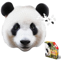 Madd Capp I AM Panda puzzle border view with animal-shaped edge for visual intrigue.