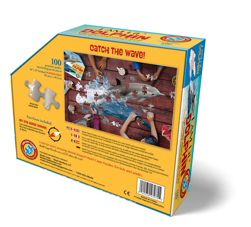 Madd Capp Puzzles Jr. Dolphin animal-shaped design to spark imagination