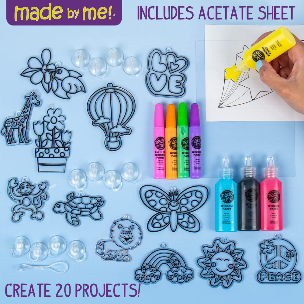 Made By Me paints and pens help kids create vibrant, kid-friendly window clings.