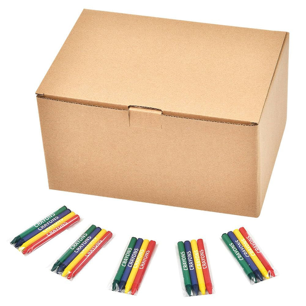 Madisi Crayons 250 packs of four colors ready for quick classroom distribution.