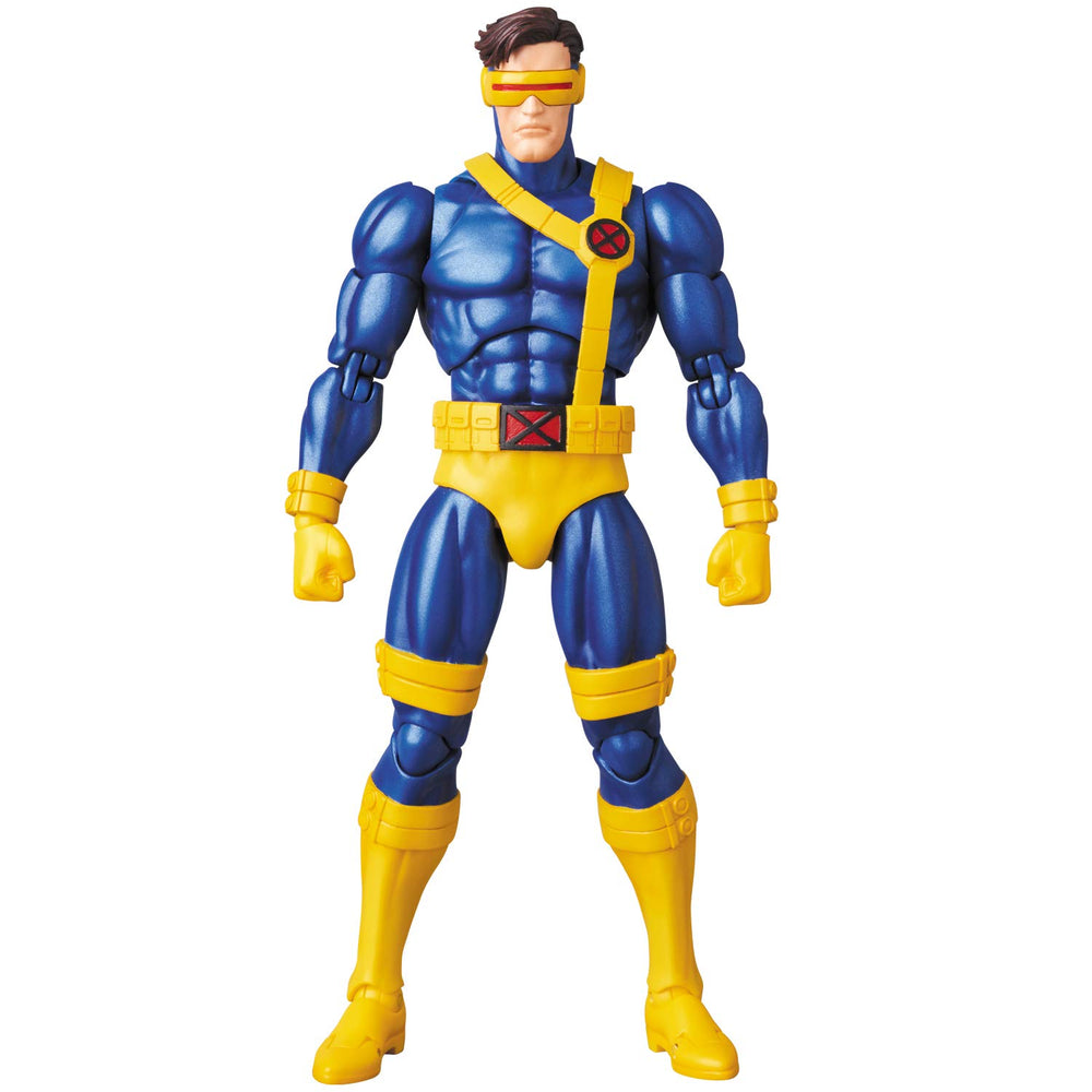 Mafex Cyclops Comic Ver. posed for multiple expressive stances