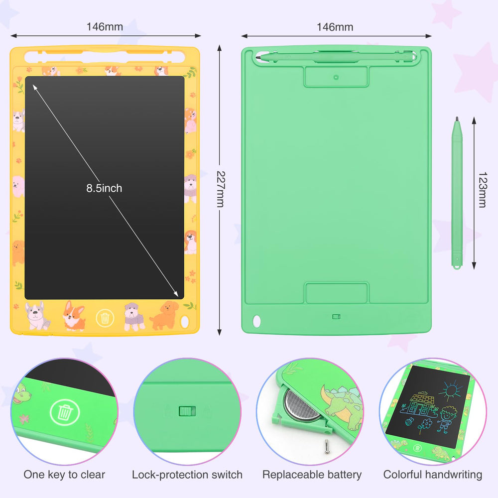 mafiti LCD Writing Tablet 8.5-inch erase button, fast clearing for bursts of creativity.