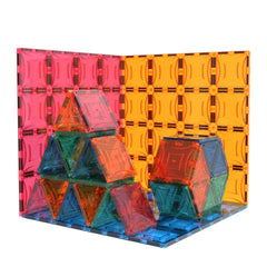 Mag Genius magnet tiles addition expands project possibilities for family play.