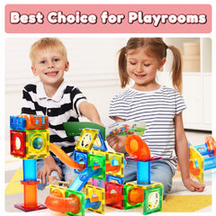 MAGBLOCK crystal-clear marble ball attracts attention during play