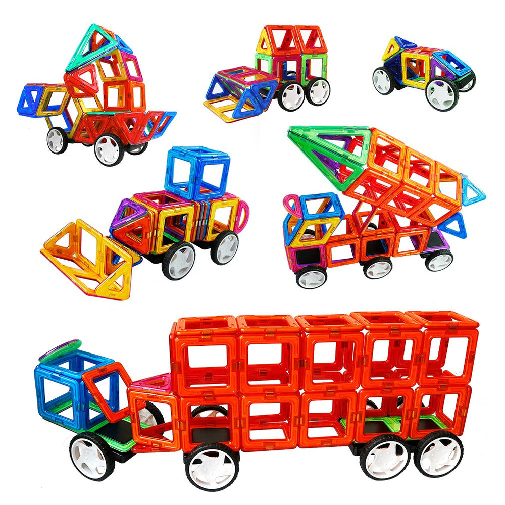 Safe design with rounded edges provides gentle play with MAGBLOCK wheels.