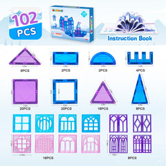 MAGBLOCK window pattern cards included to guide designs and patterns