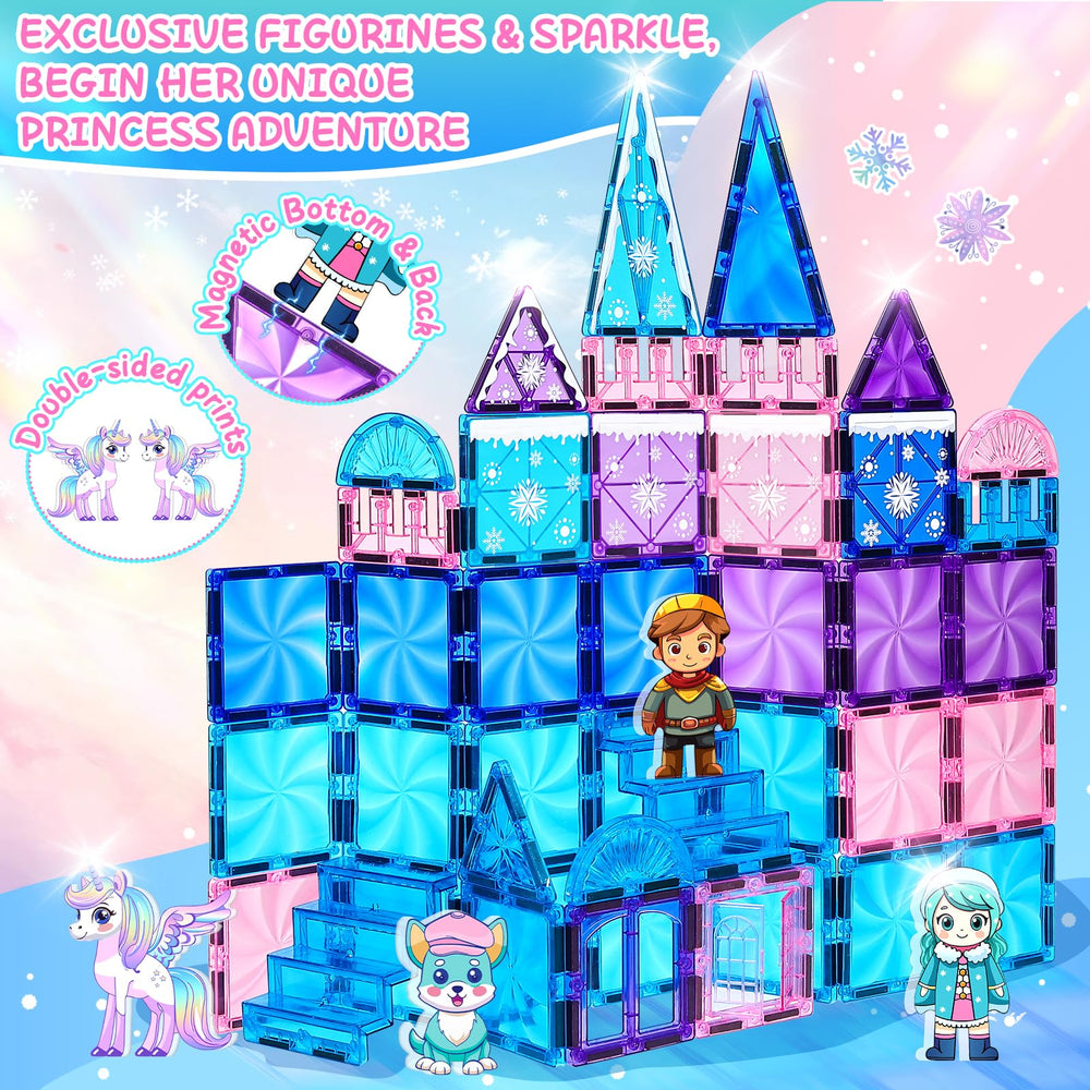 Magbubp diamond snow tiles for shimmering castle walls